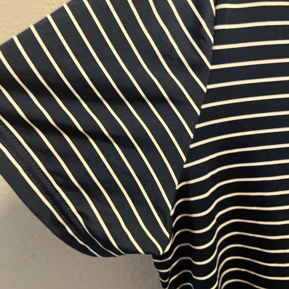 FJ FootJoy Polo Shirt Womens L Striped Performance First Tee Top Short Sleeve - Picture 4 of 8